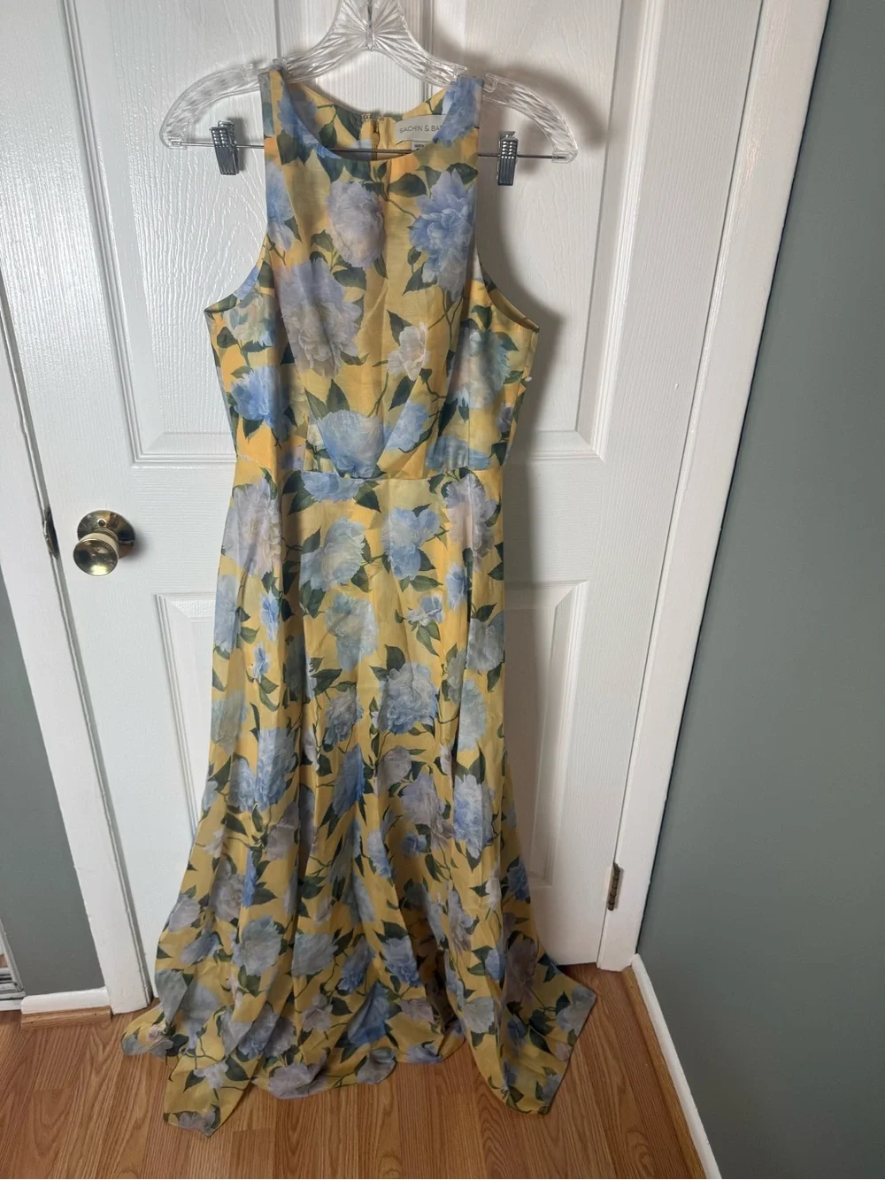 Sachin + Babi Kate Gown in Sun and Sea Peonies 6